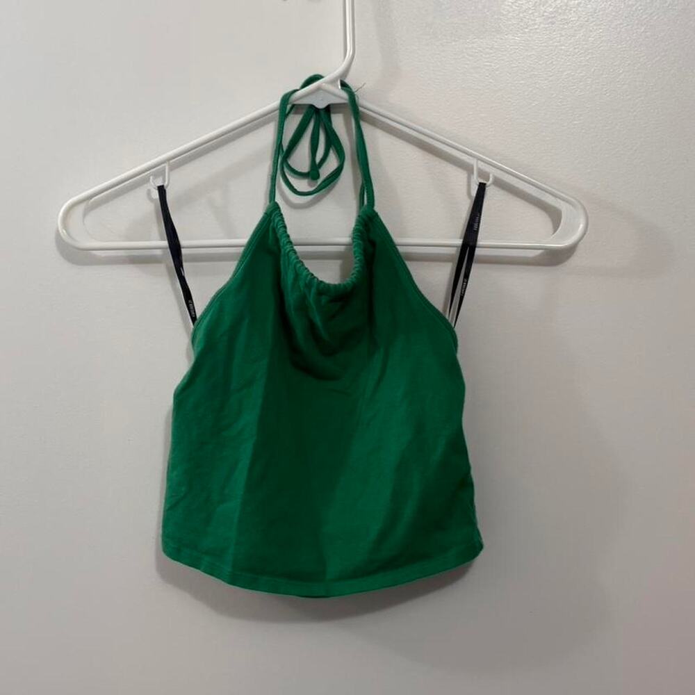 Green crop top message me
